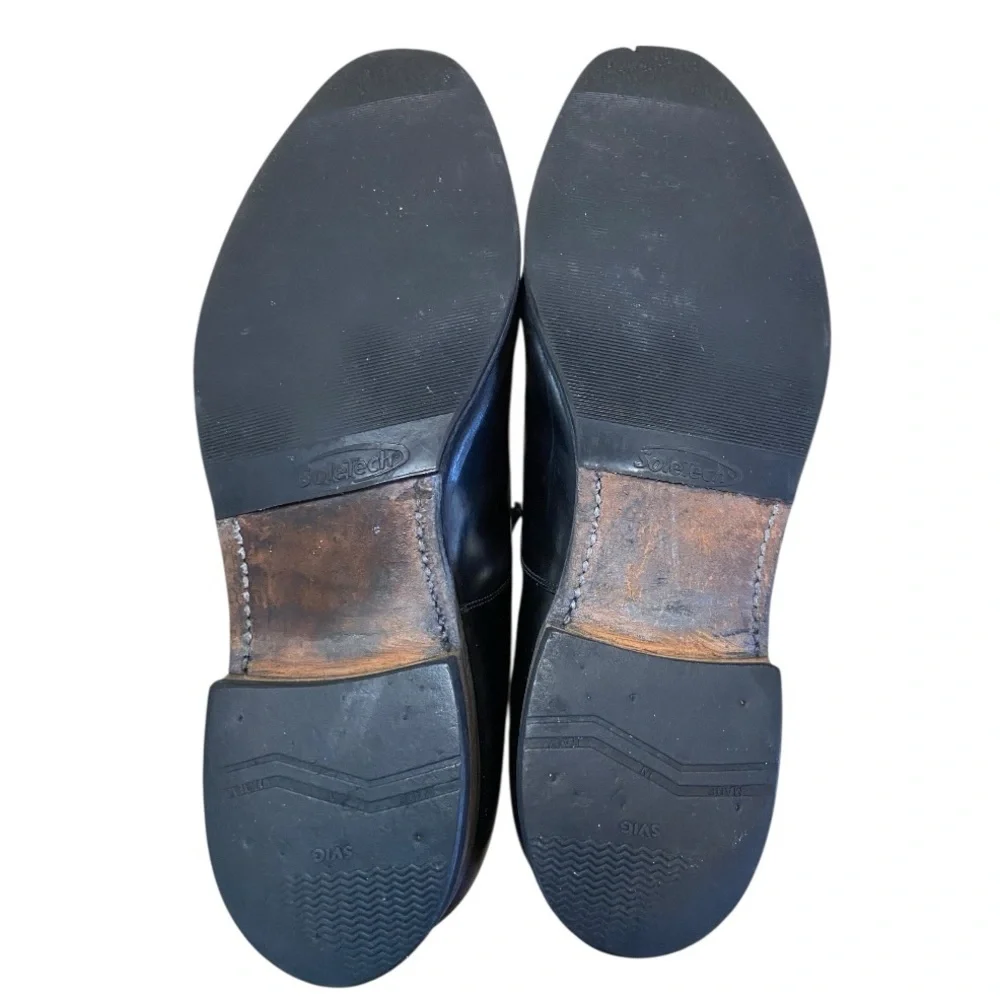 Johnston & Murphy Men’s 11D Black Leather‎ Cap Toe Oxford Dress Shoes Italy
